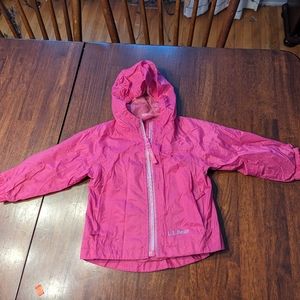 Ll Bean pink rain coat windbreaker - 2T